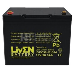 Bater�a Liven Battery LVDC90-12 | 12 voltios 90 amperios Ciclo Profundo